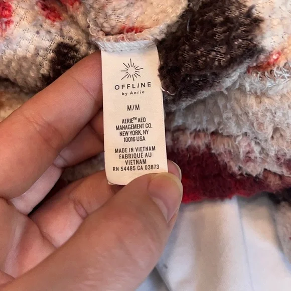 Aerie Printed Sherpa Pullover - Picture 8 of 9